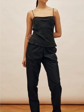 Djerf Avenue Black Trousers (Tall length)
